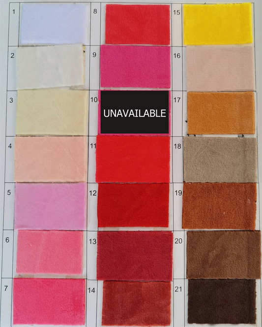 TTAGS Fabric Catalog: Short Minky - Plus