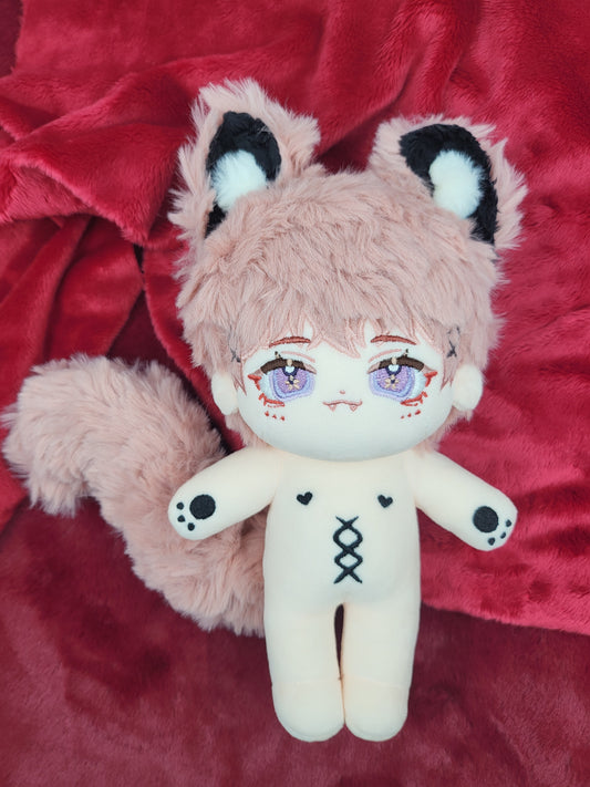 OC - Pink Black Fluffy Kitty 20cm Doll