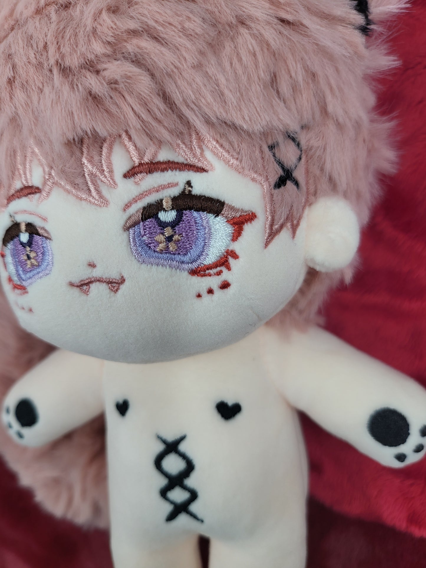 OC - Pink Black Fluffy Kitty 20cm Doll