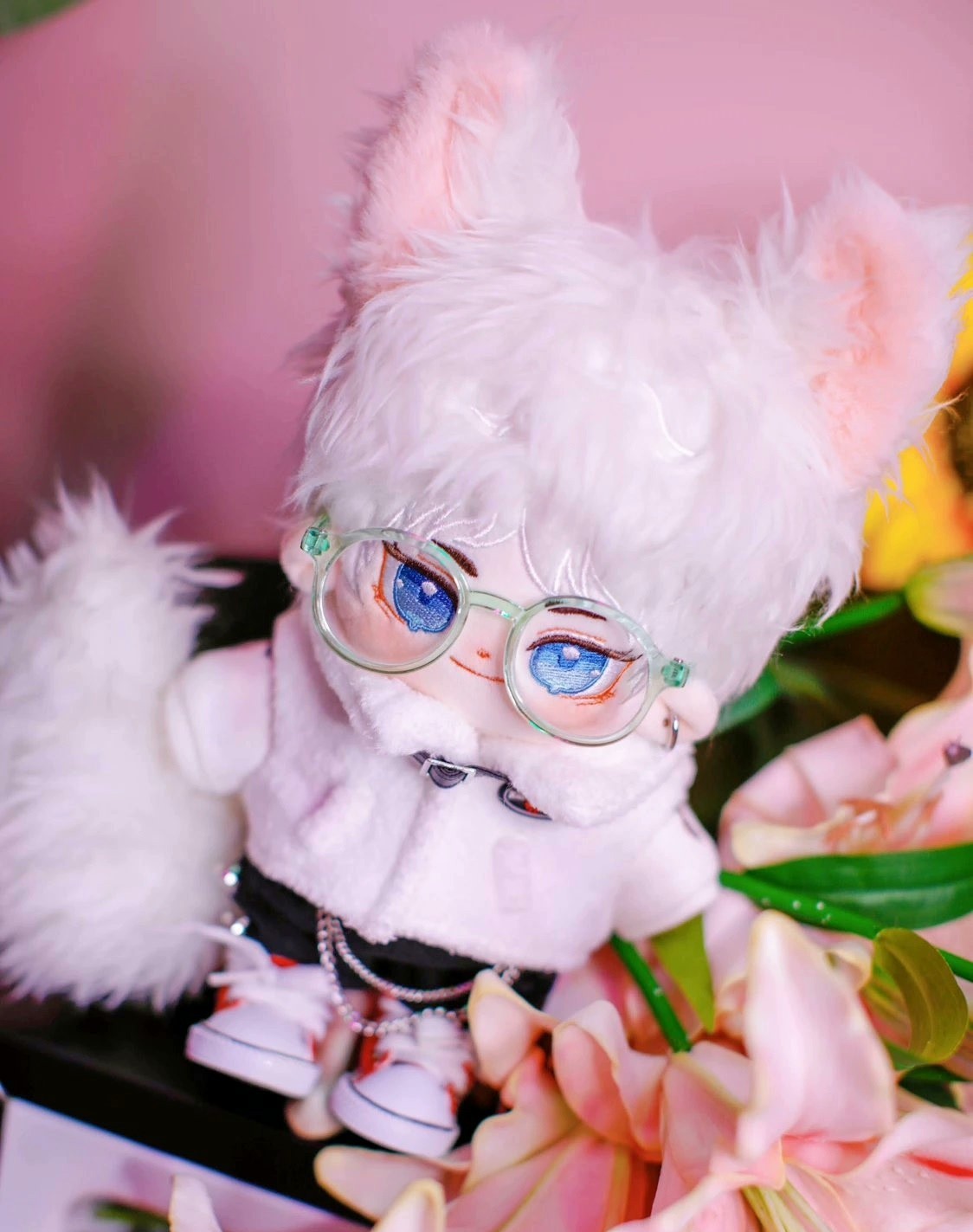 OC - Newfoundland White Wolf 20cm Doll